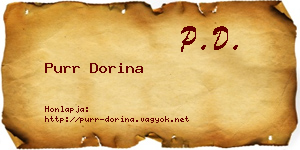 Purr Dorina névjegykártya