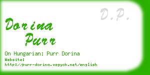 dorina purr business card